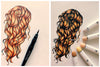How to draw hair with Brush Markers and Brush Pens