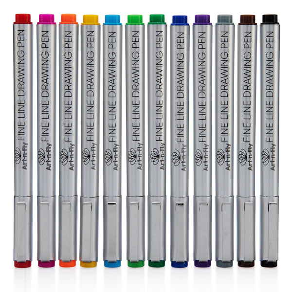 12-Pack Colored Fine Tip Drawing Pens for drawing painting – Knowledge as  Action