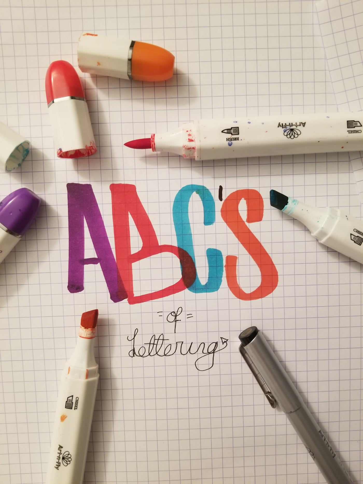 Lettering with Art-n-Fly markers