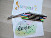Watercolour Effect with Art-n-Fly 15 Set Colored Dual-Tip Calligraphy Pens