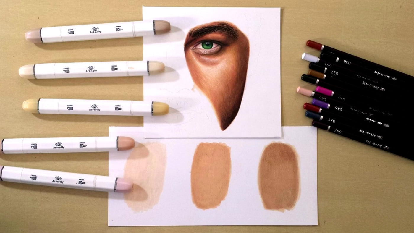 How to Color Skin Tone w/ Markers Tutorial