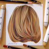 How to draw hair with markers and pencils tutorial