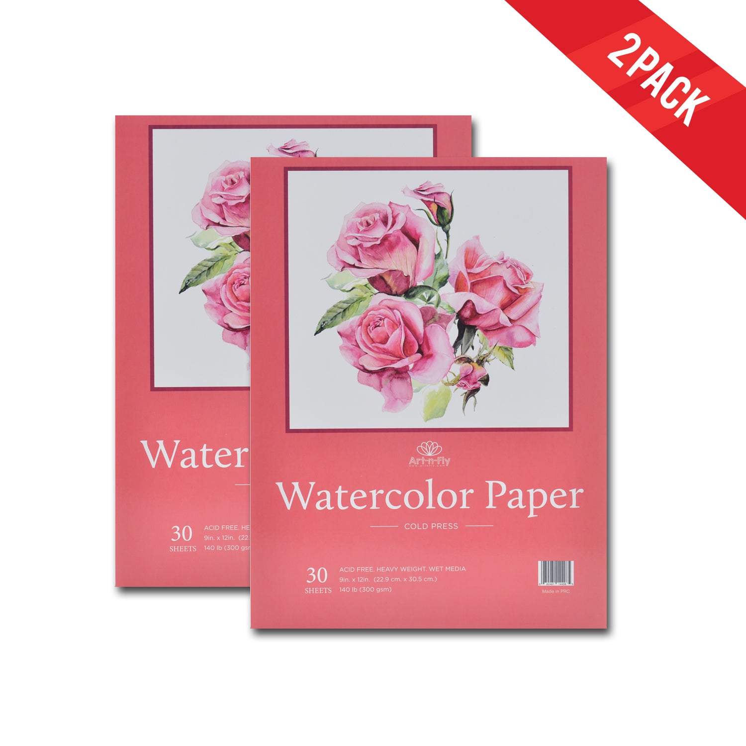 100 Sheets Cold Press Watercolor Paper for Artists, Beginners (8.5 x 1 –  BrightCreationsOfficial