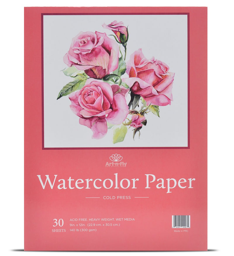 100 Sheets Cold Press Watercolor Paper for Artists, Beginners, 8.5 x 11 In