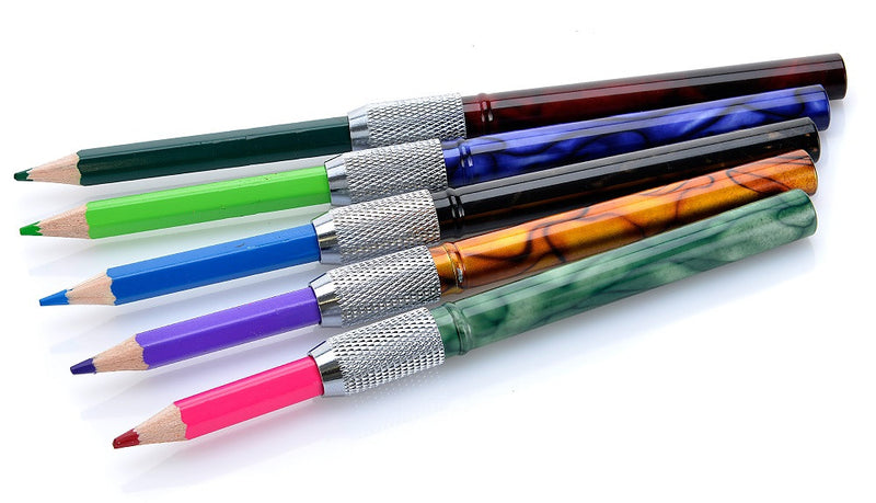 Pencil Extender Marble Pattern Colors For Graphite and Color Pencils ...