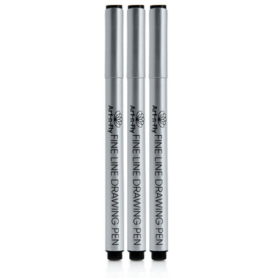 DOUBLE LINE SILVER Fineliner Pens Set DIY Inking Pens for Artists