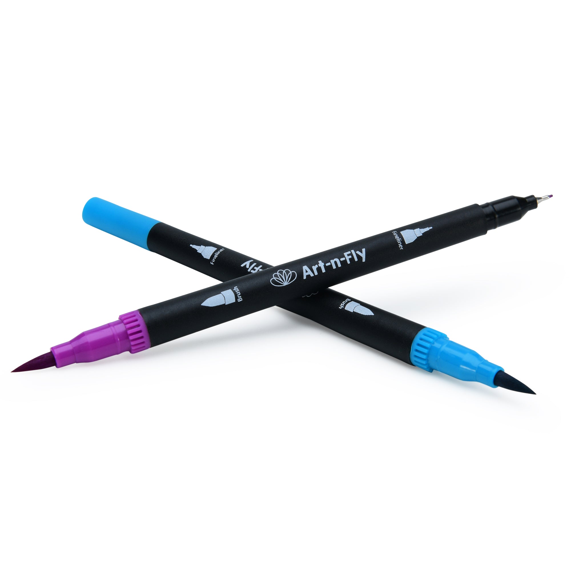 Dual Tip Brush Pens Art Markers, 25 Colors Fine and Brush Dual Tip