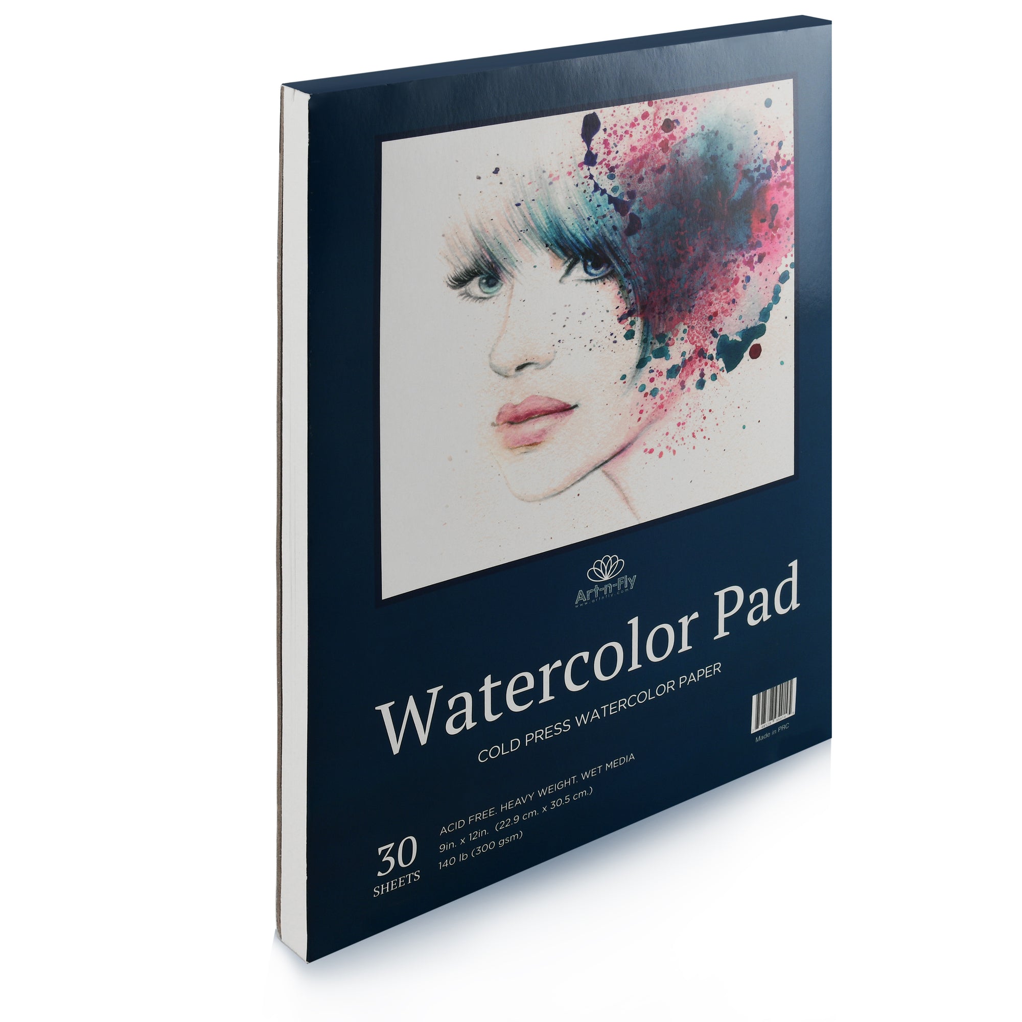  Spiareal 100 Sheets Watercolor Paper Bulk 140 lb/300 GSM White  Cold Press Paper Blank Cotton Art Paint Paper White Water Color Paper Pad  for Kids Child Students Adults Artists Drawing(8 x