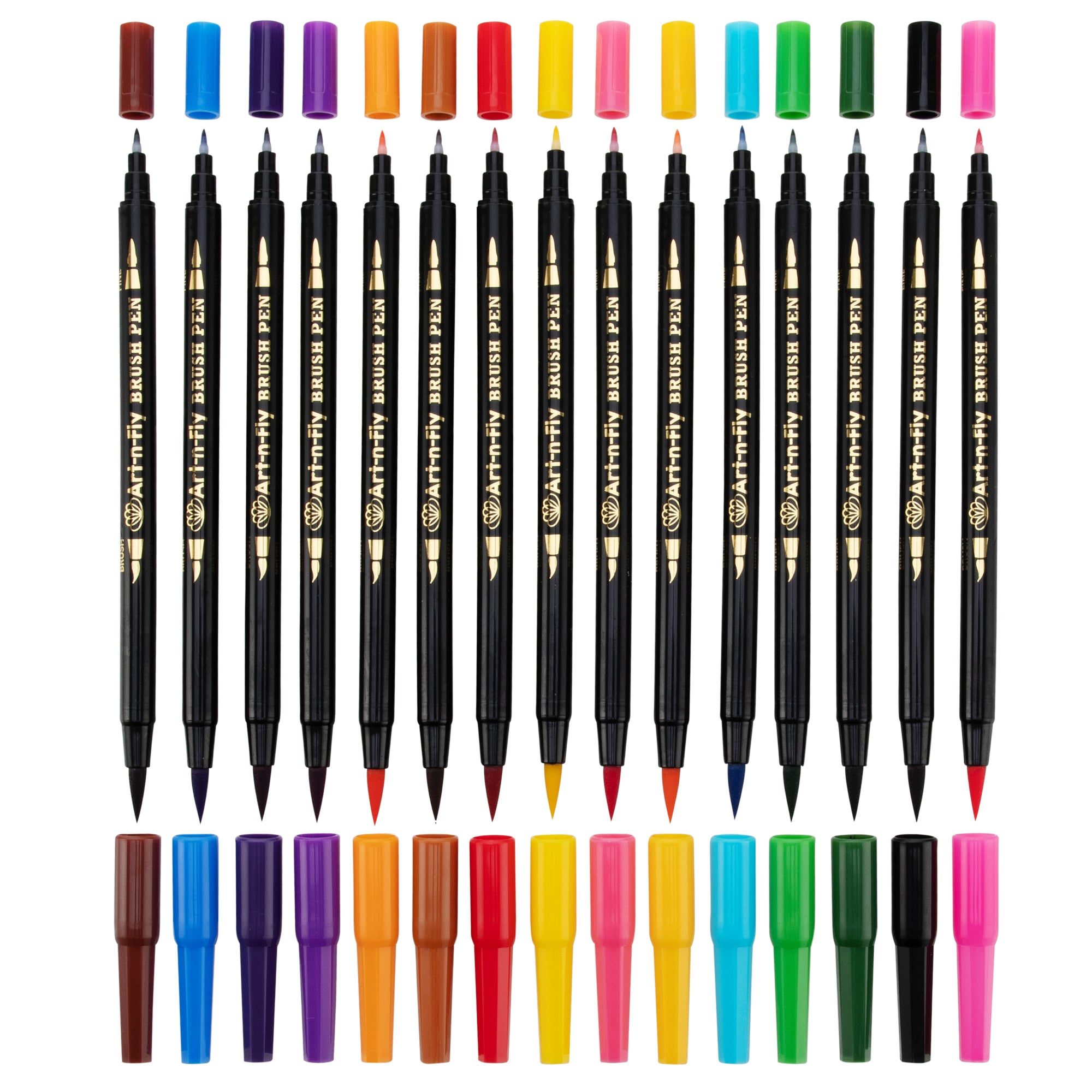 Bijdrage Opa afdrijven 15 Set Colored Dual-Tip Calligraphy Pens - Art-n-Fly